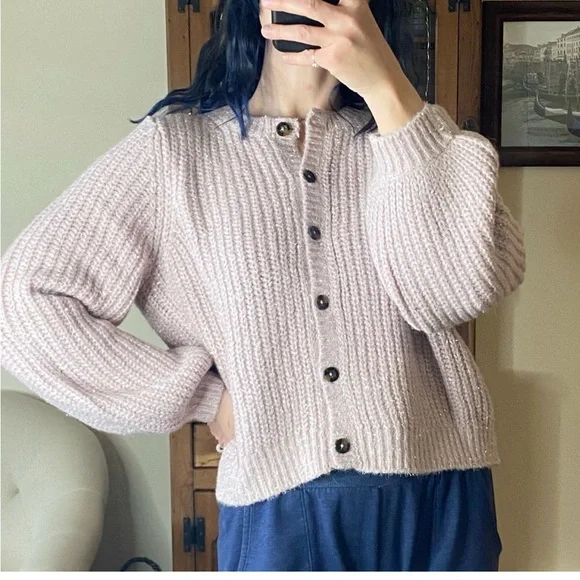 Boden Soft Blush Knit Cardigan size 6